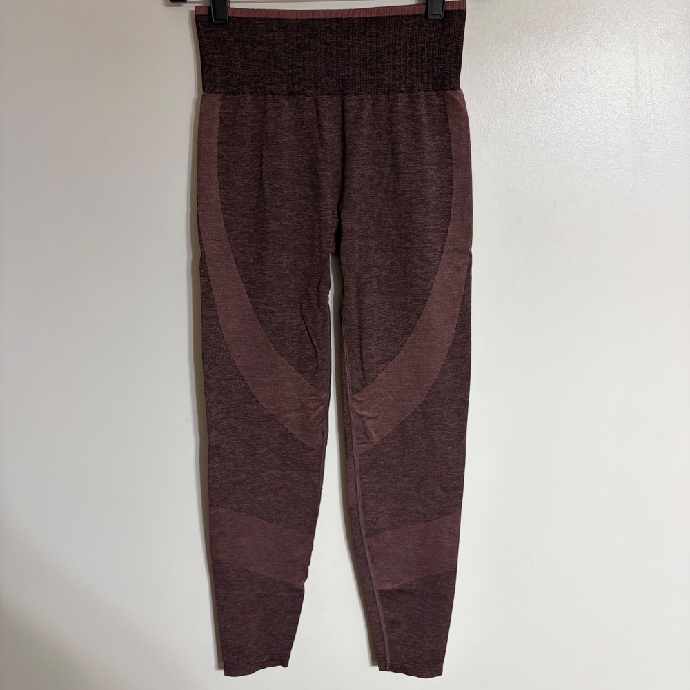 Pink Victoria's Secret Seamless Leggings Maroon Space Dye High Waist Small
